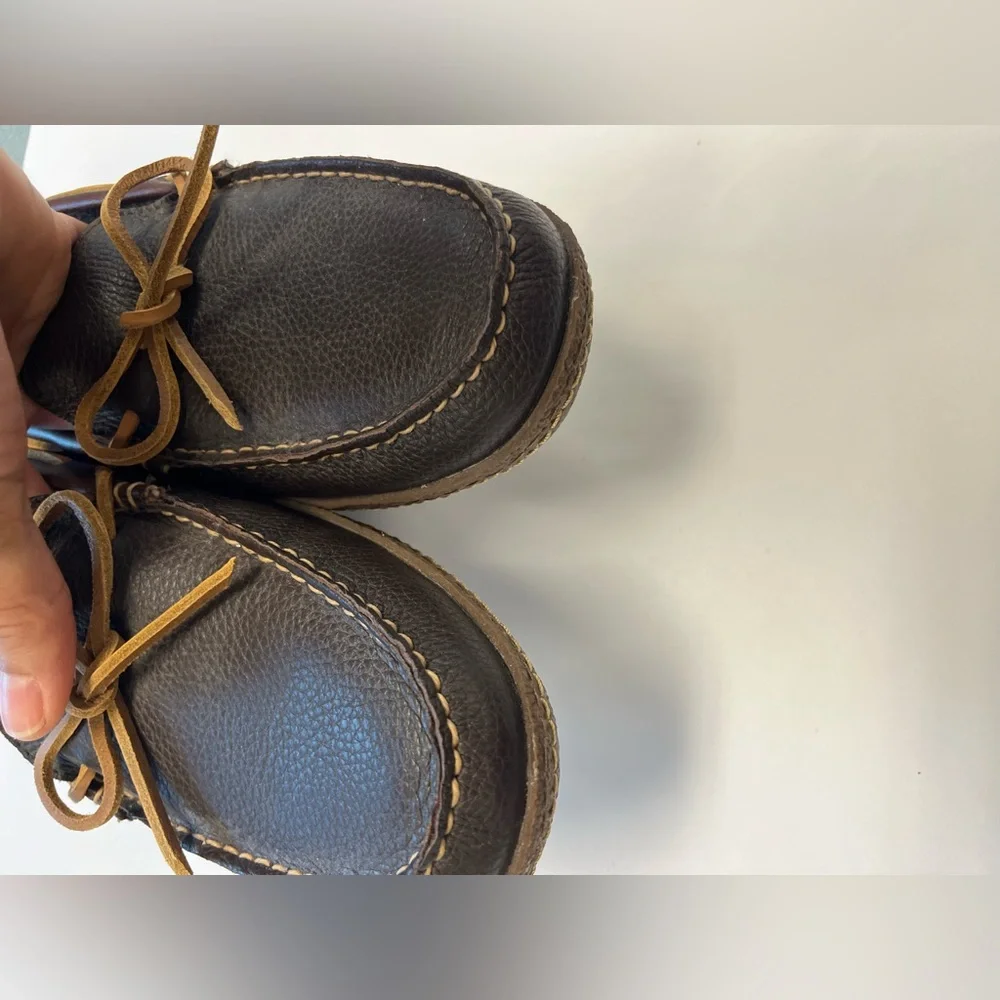LL‎ Bean Brown Moccasin Slippers Sz. 10